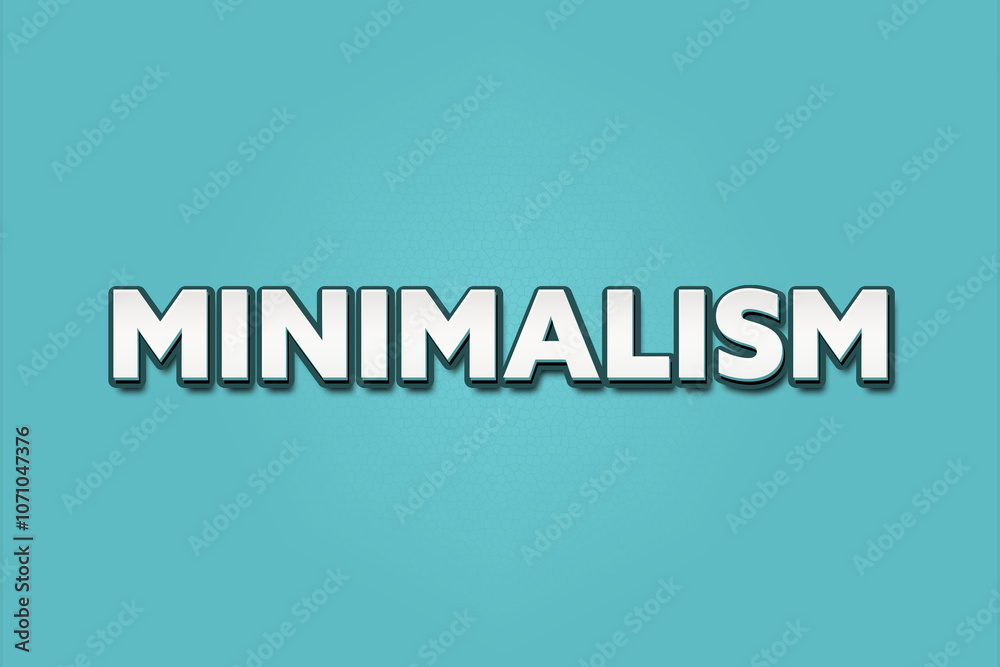 Minimalism. A Illustration with white text isolated on light green background. Minimalism. A Illustration with white text isolated on light green background.