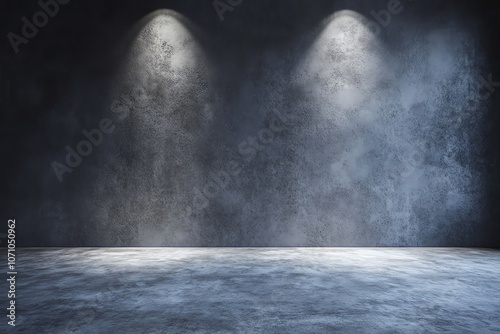 Mur en béton texturé gris, tons gris clair et gris foncé.