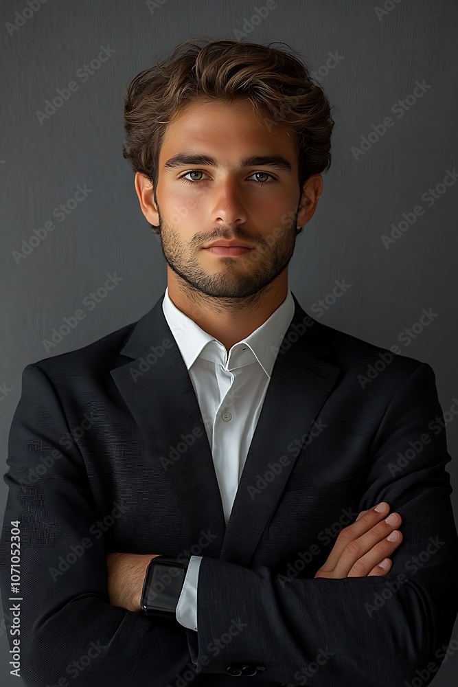 Handsome confident businessman wearing suit Handsome confident businessman wearing suit