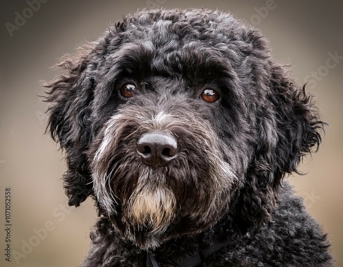 portrait of a portuguese water dog