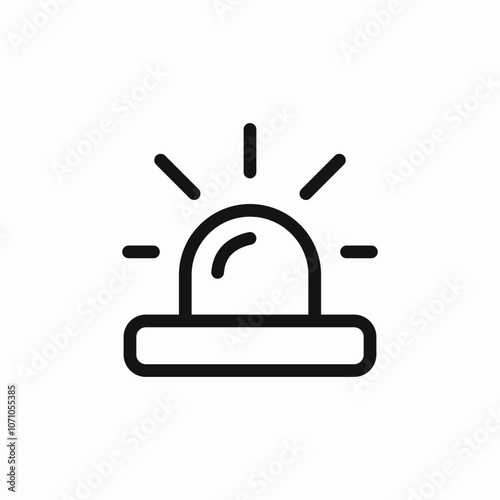 siren light icon sign vector