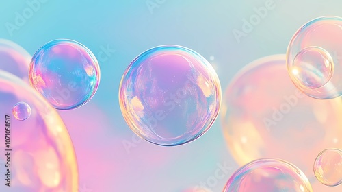 Soft, translucent soap bubbles layered in a gentle pattern, illuminated by warm light, creating a soothing, calming background for artistic projects