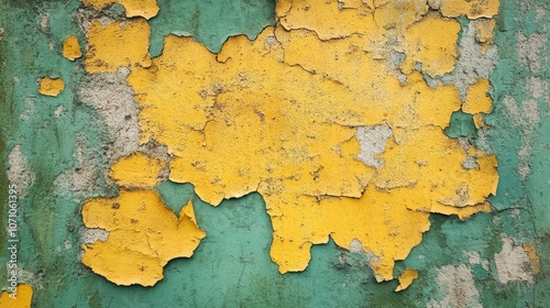 Discover the unsightly mold growth and peeling paint on a decaying wall with this abstract texture background. photo