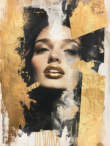Elegance and Opulence: A Luxurious Scrapbook of Gold and Vintage Charm