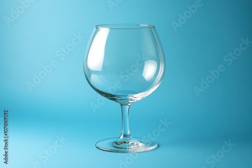 Blue backdrop with a wine glass base photo