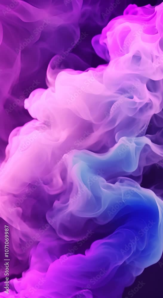 Blue and purple smoke 3d rendering of smoke Abstract smoke 4K vertical Blue and purple smoke 3d rendering of smoke Abstract smoke 4K vertical