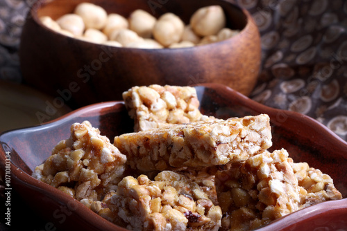 Hazelnut, krokan,coffee and hazelnuts bomb