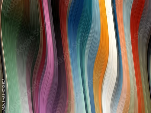 Vertical stripes of color, each with a subtle wave, blend together to create a flowing, abstract pattern.