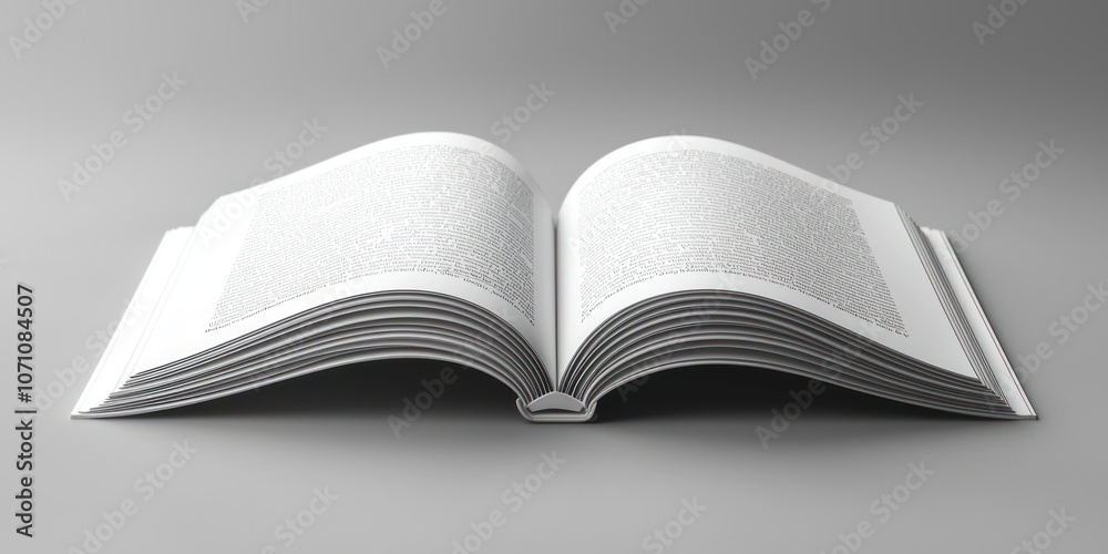 An Open Book with Pages Filled with Tiny Text An Open Book with Pages Filled with Tiny Text