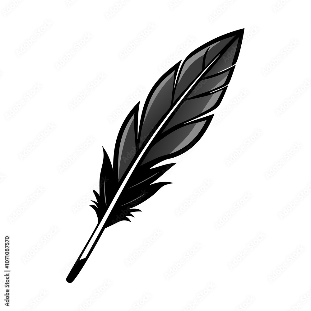Obraz premium feather isolated on white background