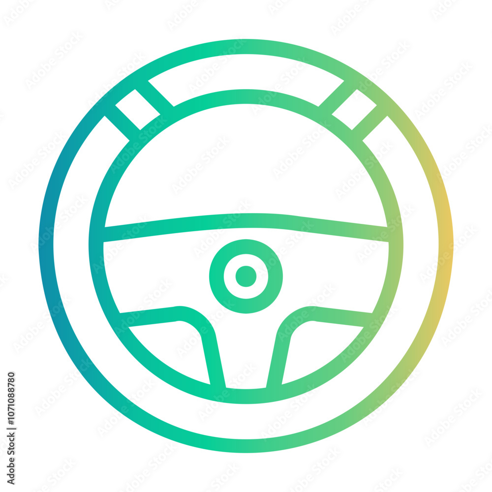 steering wheel Line Gradient Icon steering wheel Line Gradient Icon