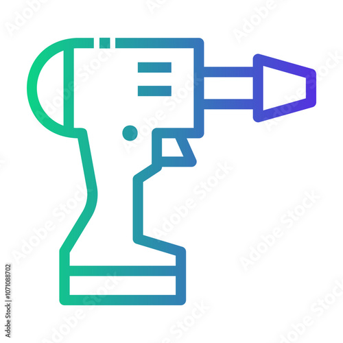 impact drill Line Gradient Icon