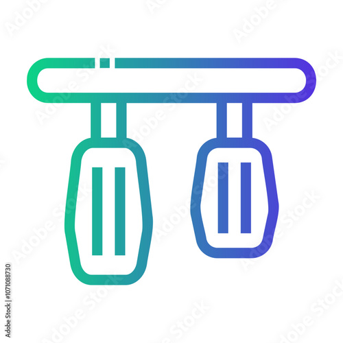 pedal Line Gradient Icon