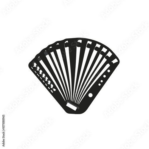 Accordion Harmonica Vector Illustration for Music Design Projects