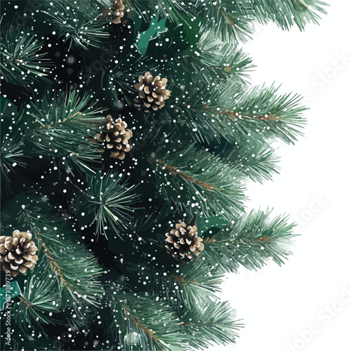 Festive Christmas and New Year Holidays Background with Sparkling Lights and Ornaments