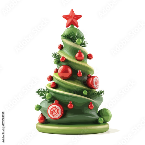 Festive Christmas Toy Tree Background