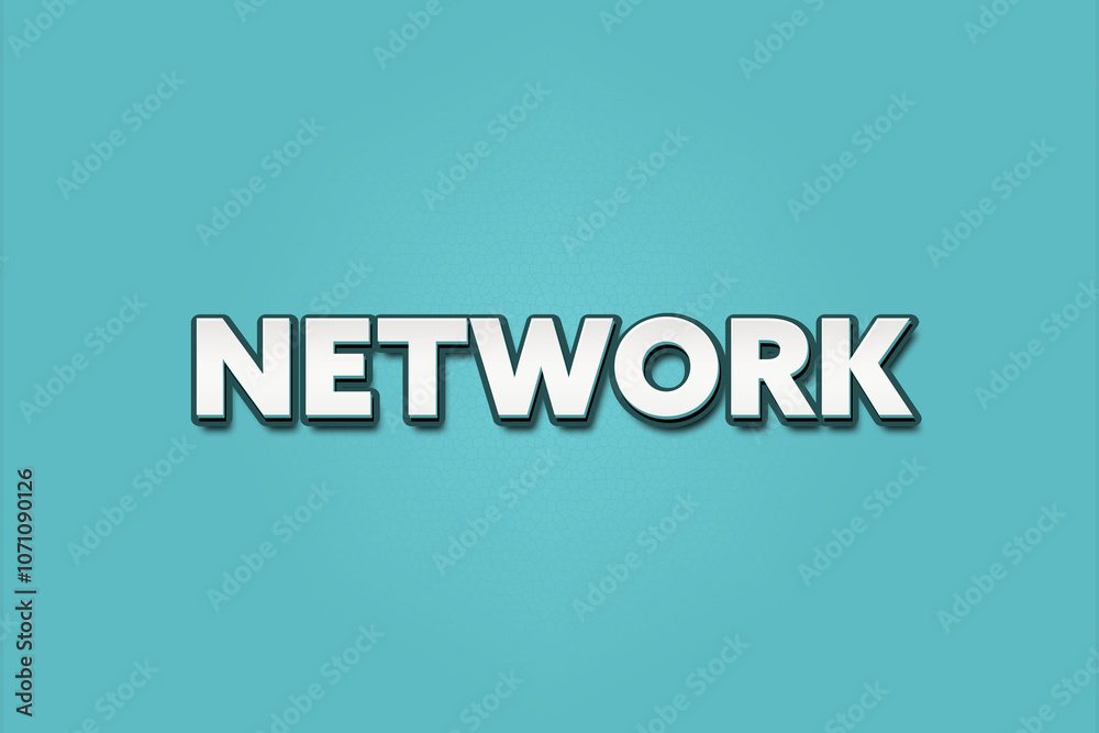 Network. A Illustration with white text isolated on light green background. Network. A Illustration with white text isolated on light green background.