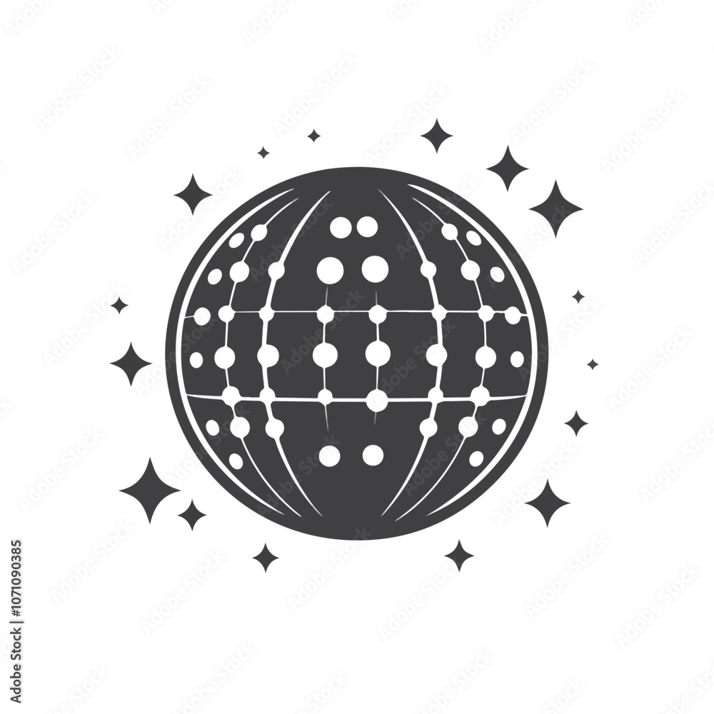 Shiny Disco Ball Icon Vector for Design Projects Shiny Disco Ball Icon Vector for Design Projects