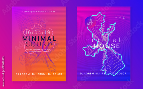 Discotheque Poster. Violet Fest Magazine. Party Event. Psychedelic Audio Invitation. Pink Dj Set. Music Festival Template. Trance Invite. Green Discotheque Poster