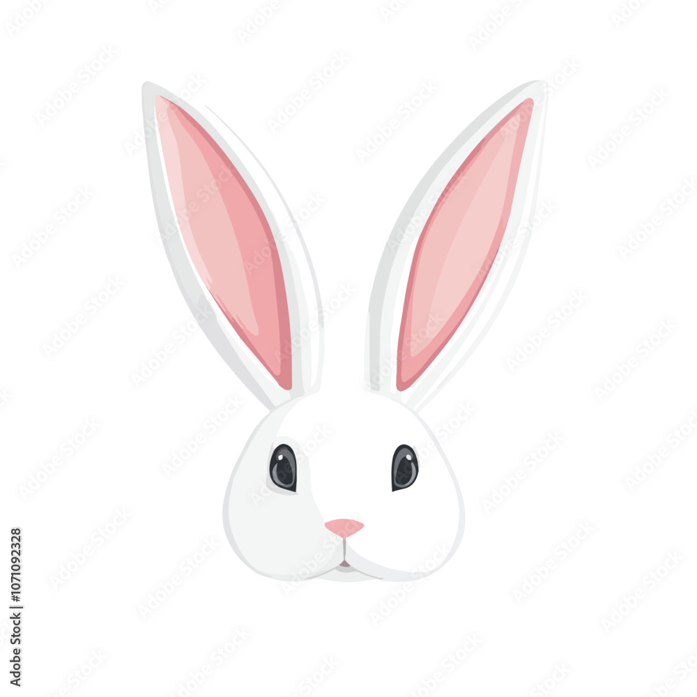 Easter Bunny Rabbit Ears Icon with Bunny Mask Easter Bunny Rabbit Ears Icon with Bunny Mask
