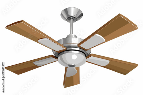 Ceiling fan isolated on white background vector illustration 