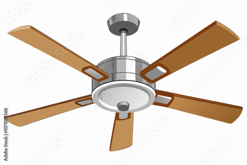 Ceiling fan isolated on white background vector illustration  photo