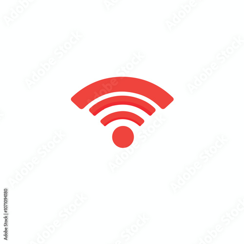 Wireless WIFI internet sign icon vector isolated on white background