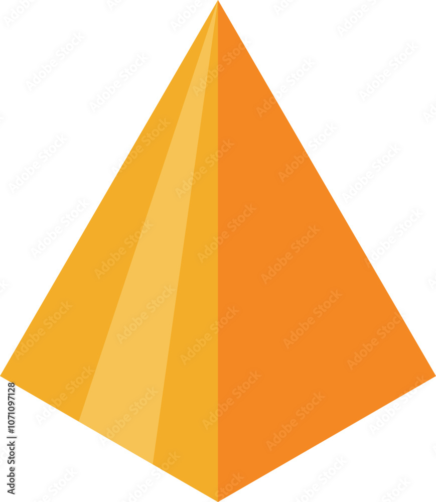 Shiny orange pyramid symbolizing business hierarchy, achievement, and upward growth Shiny orange pyramid symbolizing business hierarchy, achievement, and upward growth