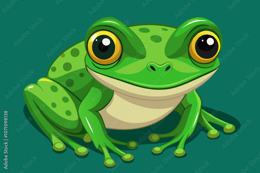 Fototapeta premium Stunning native frog of Australia with gorgeous green skin and big eyes