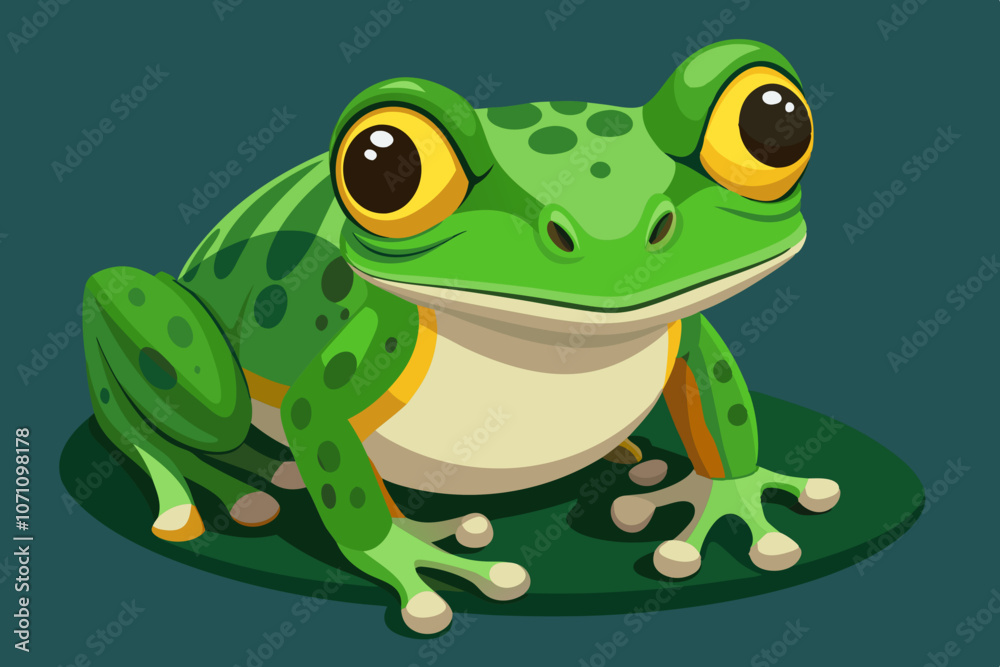 Stunning native frog of Australia with gorgeous green skin and big eyes Stunning native frog of Australia with gorgeous green skin and big eyes
