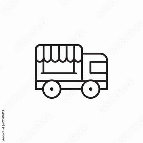 truck cafe icon sign vector