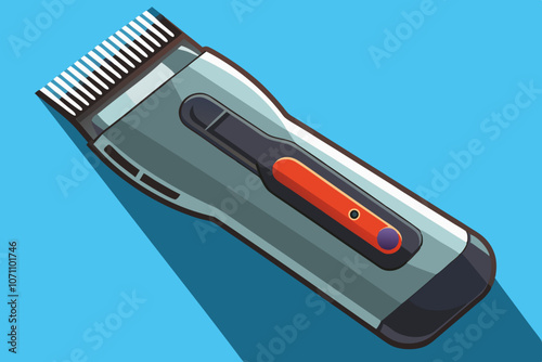 Modern hair clipper wireless vector art illustration