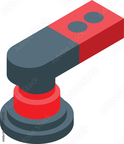 Isometric vector illustration of a handheld orbital sander used for smoothing and finishing surfaces