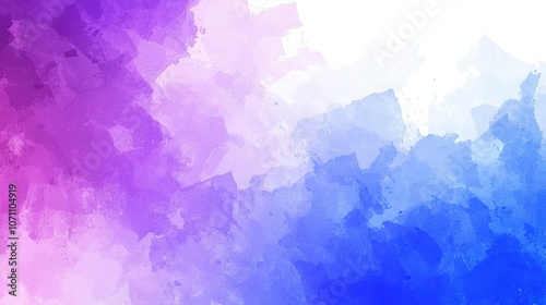  Watercolor painting with blue, purple, pink hues on a white background