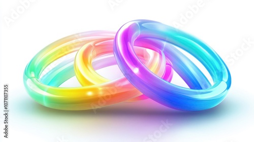 Colorful glow stick bracelets in vibrant neon colors create energetic vibe, perfect for parties and celebrations. Their luminous design adds fun touch to any event