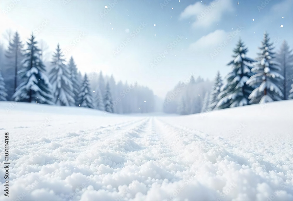 winter landscape with snow blurred background winter landscape with snow blurred background