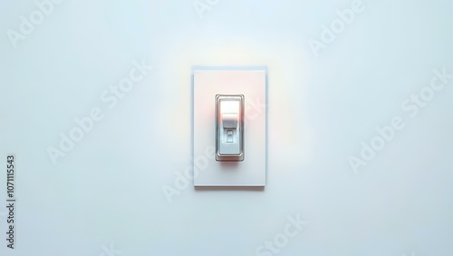 Minimalist Futuristic Light Switch Representing the Start of New Ideas and Innovation