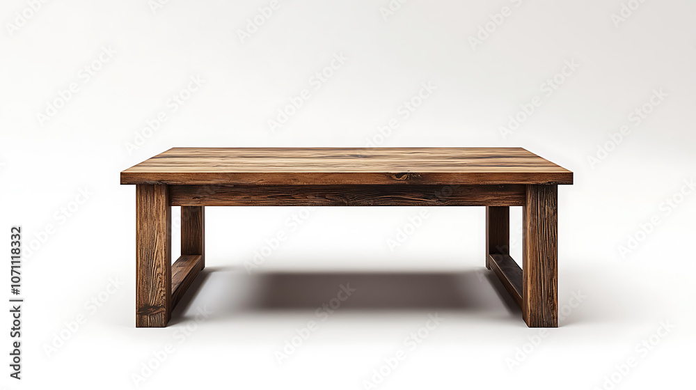 An isolated loft-style high coffee table against a white background, tall table that stands An isolated loft-style high coffee table against a white background, tall table that stands