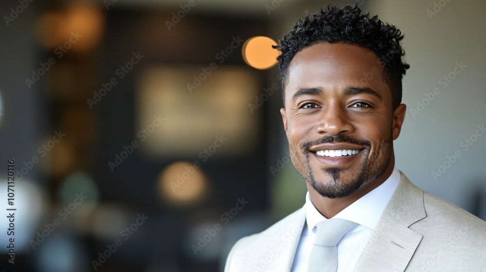 Close-up Portrait of confident businessman in office Close-up Portrait of confident businessman in office