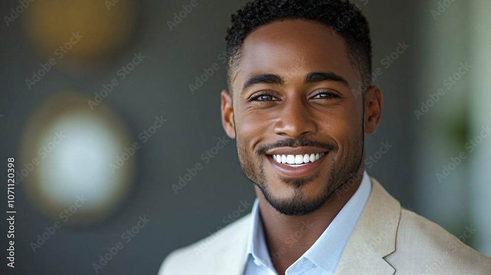 Close-up Portrait of confident businessman in office Close-up Portrait of confident businessman in office