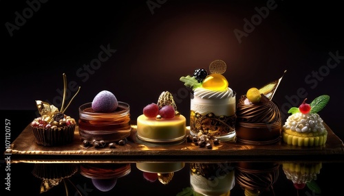 Exquisite Assortment of Gourmet Desserts on Display