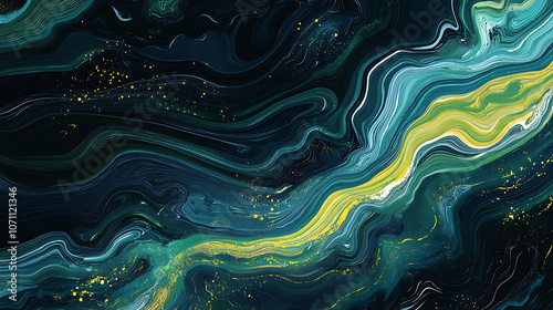 An illustration of an abstract stream conveys themes of artificial intelligence, big data, technology, data transfer, data flow, large language models, and