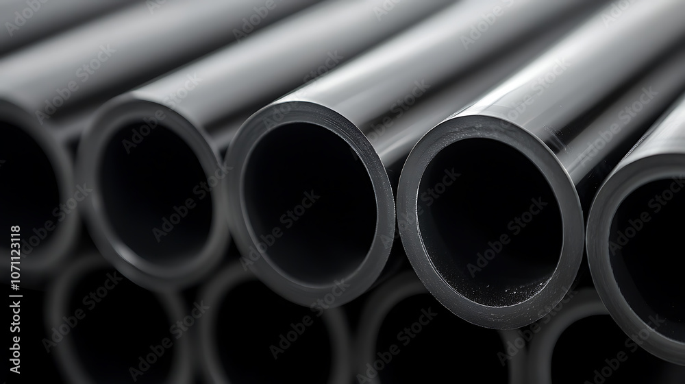 Close-up view of plastic polymer used for pipe manufacturing Close-up view of plastic polymer used for pipe manufacturing