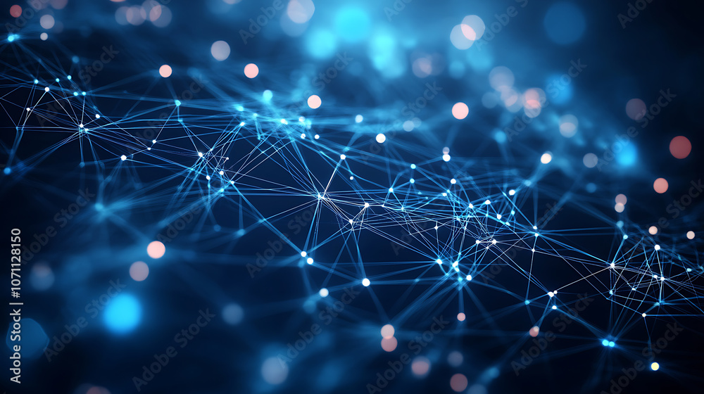 Fototapeta premium abstract digital network map of usa representing data transfer and connectivity technology concept