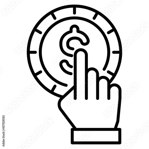 Pay Per Click  Icon Element For Design