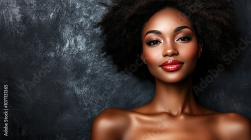 Elegant Women with Natural Hair and Radiant Skin