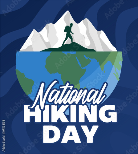 Happy National Hiking Day with beautiful mountain views