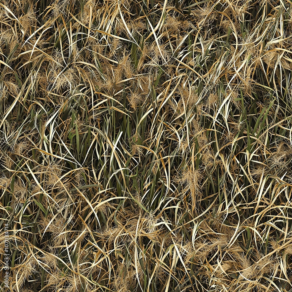 Fototapeta premium Marsh Bushwolf Tall Grass Hunting Camo, Seamless Camouflage Pattern