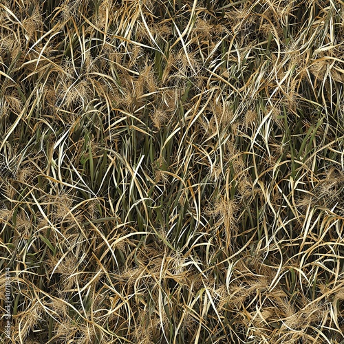 Marsh Bushwolf Tall Grass Hunting Camo, Seamless Camouflage Pattern
