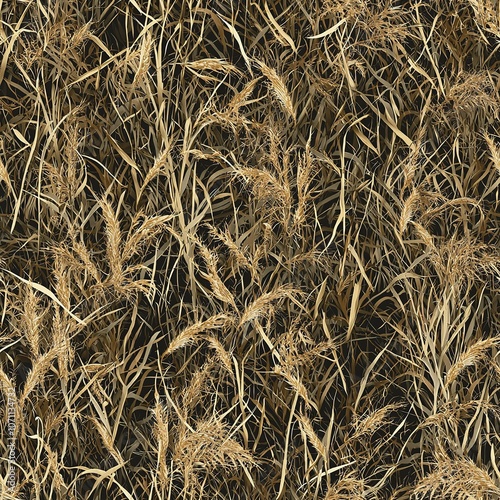 Marsh Bushwolf Tall Grass Hunting Camo, Seamless Camouflage Pattern